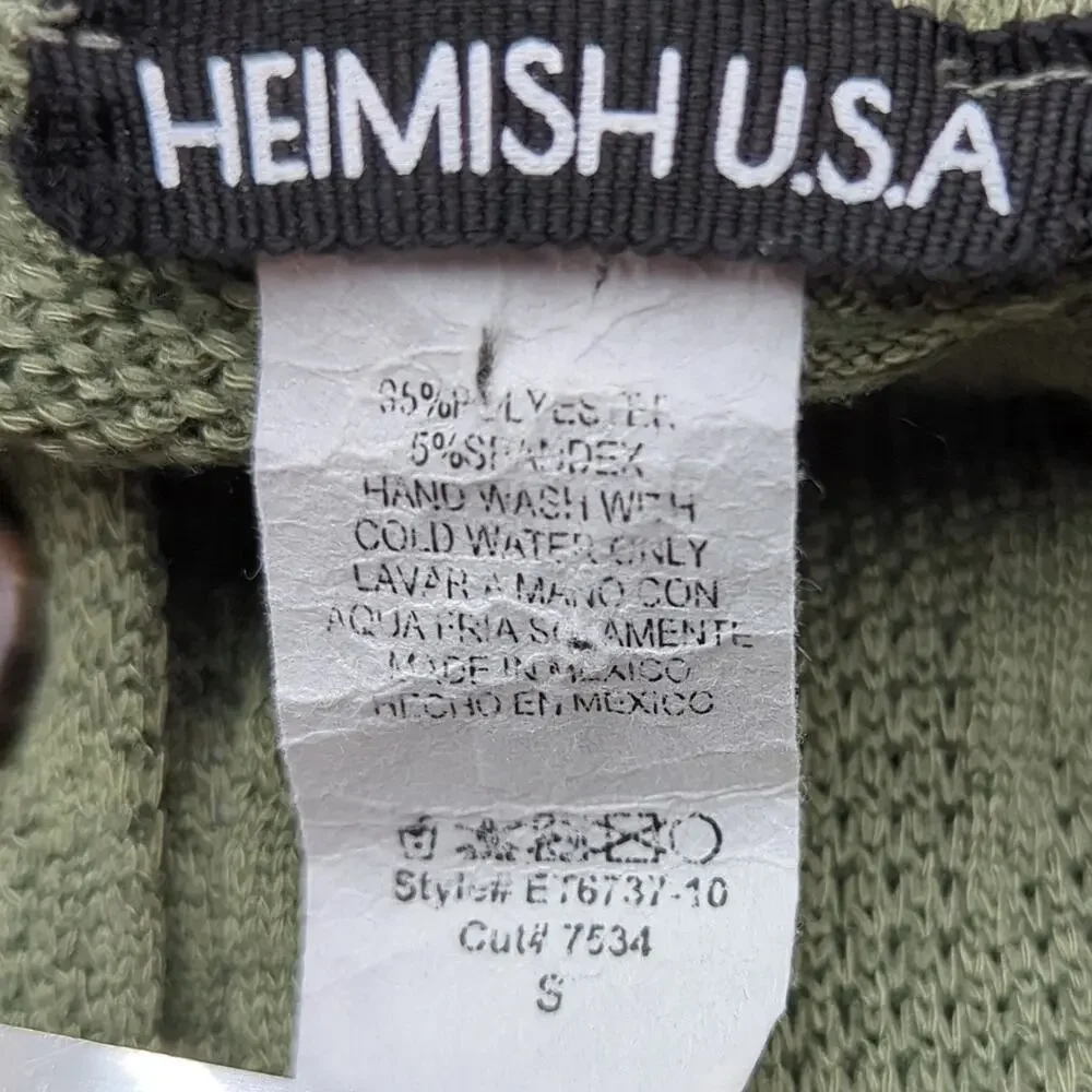 HEIMISH U.S.A. S Green Cable Knit Button-Up Sweater - Picture 3 of 3